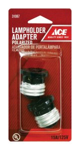 (image for) Polarized 1 outlets Polarized Socket Adapter 1 pk