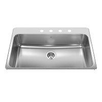 (image for) Stainless Top Mount 22 X 33-3/8 in. L Single Bowl Kitchen Sink