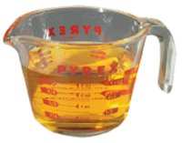 (image for) 1 cups Glass Clear Measuring Cup