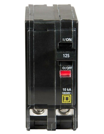 (image for) 125A QO Double Pole Circuit Breaker - Back Ordered