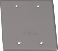(image for) Electric Square Steel 2 gang Flat Box Cover For Wet Locati