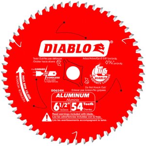 (image for) Diablo 6-1/2 in. D X 5/8 in. Carbide Circular Saw Blade 54 teeth