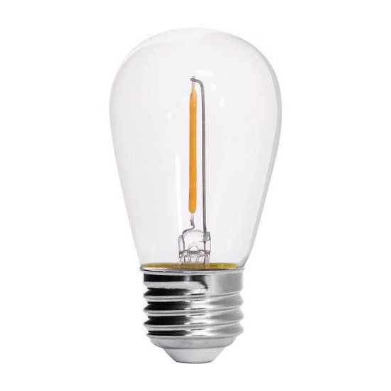 (image for) S14 E26 (Medium) LED Bulb Soft White 11 W 4 pk String Light