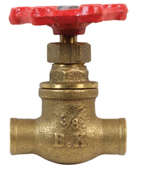 (image for) 3/8 in. Brass Gate Valve Lead-Free FIP