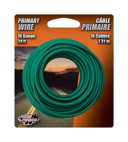 (image for) 24 ft. 16 Ga. Primary Wire Green