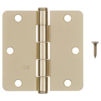 (image for) 3.5 in. L Satin Brass Residential Door Hinge 3 pk