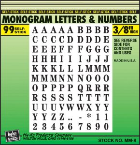 (image for) 3/8 in. Black Vinyl Self-Adhesive Letter and Number Set 0-