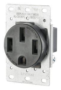 (image for) 50 amps 125/250 volt Black Outlet 14-50R 1 pk