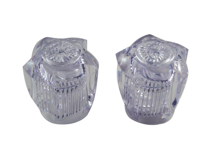 (image for) Universal Knob Clear Acrylic Hot and Cold Faucet Handles