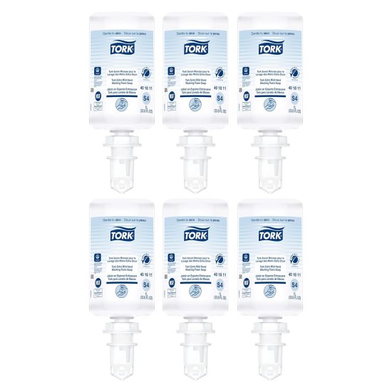 (image for) Extra Mild Hand Washing Foam Soap S4, No Fragrance qty 6