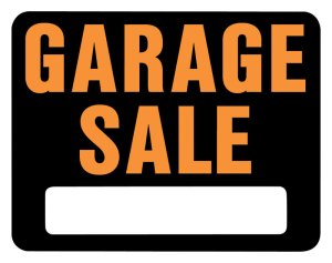 (image for) Hy-Glo English Black Garage Sale Sign 14.5 in. H x 18.5 in