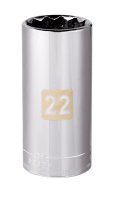 (image for) 22 mm x 3/8 in. drive Metric 12 Point Deep Socket 1 pc