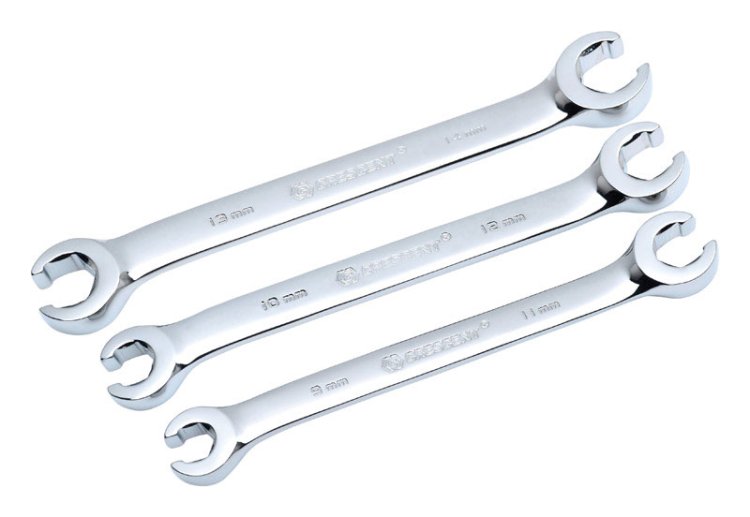 (image for) Crescent Metric Flare Nut Wrench Set 10.45 in. L 3 pk