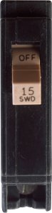 (image for) 15 amps Plug In Single Pole Circuit Breaker Eaton