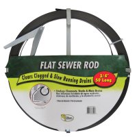 (image for) 50 ft. L Flat Steel Sewer Rod