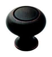 (image for) Round Cabinet Knob 1-1/4 in. Dia. Oil Rubbed Bro