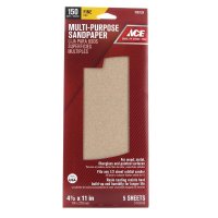 (image for) 11 in. L X 4-1/2 in. W 150 Grit Sandpaper 5 pk