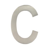 (image for) 4 in. Silver Brass Screw-On Letter C 1 pc.