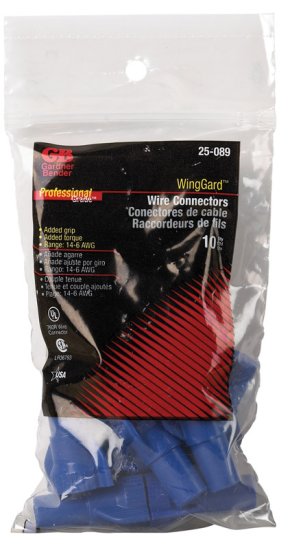 (image for) Gardner Bender WingGard 14-6 Ga. Copper Wire Wire Connector Blue