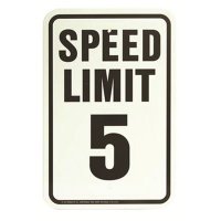 (image for) 18 in. x 12 in. Aluminum Speed Limit 5 MPH Sign
