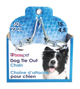 (image for) Silver Steel Dog Tie Out Chain Large