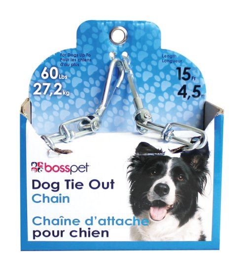 (image for) Silver Steel Dog Tie Out Chain Large