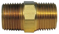 (image for) 1/2 in. MPT Brass Hex Nipple