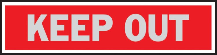 (image for) English Red Informational Sign 2 in. H x 8 in. W