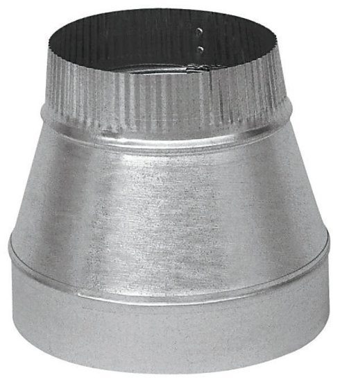 (image for) 4 in. Dia. x 3 in. Dia. Galvanized Steel Furnace Pipe R