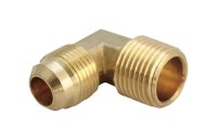 (image for) 5/16 in. Flare x 1/4 in. Dia. MPT Brass 90 Degree Elbow