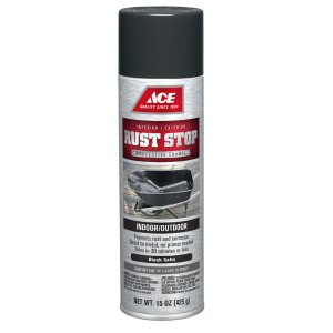 (image for) Rust Stop Satin Black Spray Paint 15 oz.