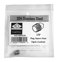 (image for) 1/8 in. MPT Stainless Steel Square Head Plug
