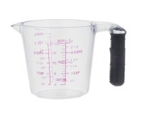 (image for) 16 cups Plastic, Rubber Clear Measuring Cup With Rubber G