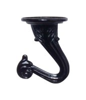 (image for) Black Steel 1-1/2 in. H Sturdy Swag Hook 2 pk