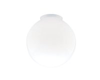 (image for) Round White Glass Lamp Shade 6 in. 3-1/4 Opening