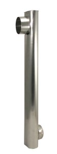 (image for) 7.25 in. L x 4.875 in. Dia. Silver Aluminum Skinny Duc