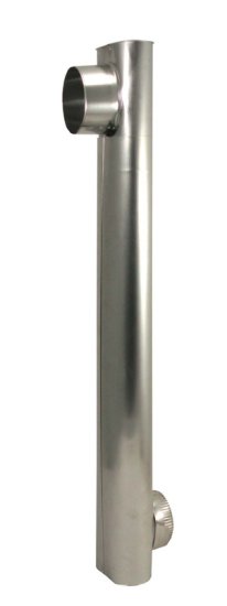(image for) 7.25 in. L x 4.875 in. Dia. Silver Aluminum Skinny Duc
