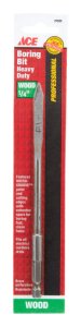 (image for) 1/4 in. x 6 in. L Steel Wood Boring Bit 1 pc.