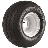 (image for) 18x850-8 4-Hole White Golf Cart Tire and Wheel Assembly