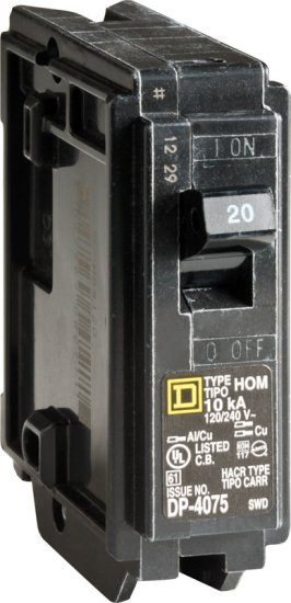 (image for) HomeLine 20 amps Surge Single Pole Circuit Breaker