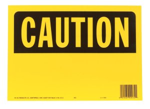 (image for) OSHA English Yellow Informational Sign 10 in. H x 14 in. W