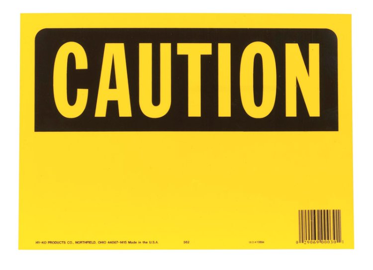 (image for) OSHA English Yellow Informational Sign 10 in. H x 14 in. W