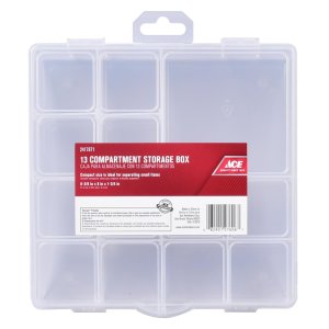 (image for) 8 in. L x 8 in. W x 1-3/4 in. H Tool Storage Bin Plastic 13