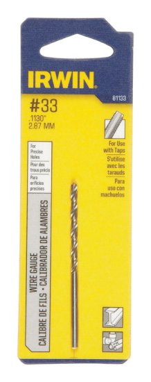 (image for) #33 x 2-5/8 in. L High Speed Steel Wire Gauge Bit 1 pc.
