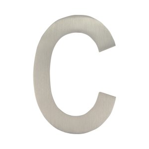 (image for) 4 in. Silver Brass Screw-On Letter C 1 pc.
