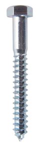 (image for) 1/2 in. x 4 in. L Hex Zinc-Plated Steel Lag Screw 25 pk
