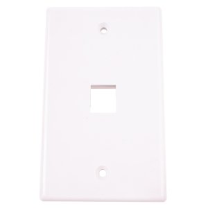 (image for) White 1 gang Plastic Keystone Wall Plate 1 pk
