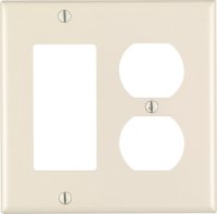 (image for) Almond 2 gang Thermoset Plastic Duplex/GFCI/Rocker Wall Plate