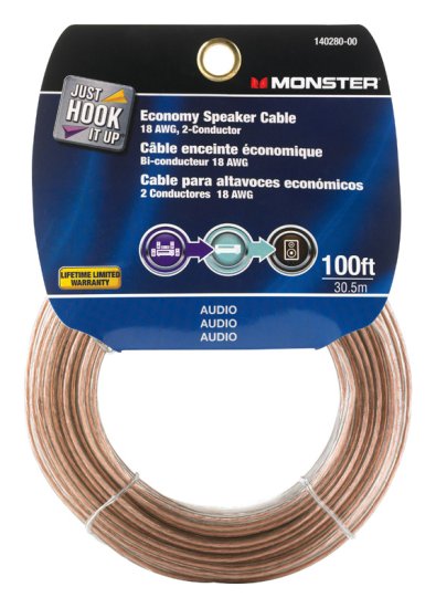(image for) Just Hook It Up 100 ft. L Speaker Cable AWG