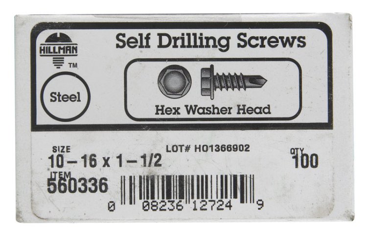 (image for) No. 10-16 X 1-1/2 in. L Hex Self Drilling Screws